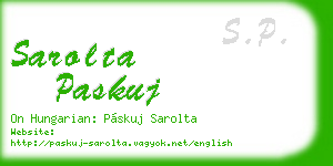 sarolta paskuj business card